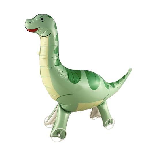 XXL Kinder Dino Ballon, 3D Tiere Luftballon Stehend, Walking Dinosaurier Ballon mit Rädern, für Dino Deko Kindergeburtstag, Mädchen Jungen Dinoparty Deko Geschenk, 1 Stück von Ourdort