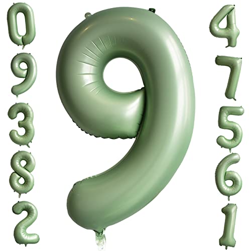 40 Zoll Salbei Grün Zahl 9 Ballon Giant Helium Folie Zahl Ballons Große Geburtstag Ballons Alter Ballon Olivgrün Digital Ballon für Jungen Mädchen Geburtstag Jahrestag Graduierung Party Dekorationen 40 Zoll Salbei Grün Zahl 9 Ballon Giant Helium Folie Zahl Ballons Große Geburtstag Ballons Alter Ballon Olivgrün Digital Ballon für Jungen Mädchen Geburtstag Jahrestag Graduierung Party Dekorationen von Ousuga