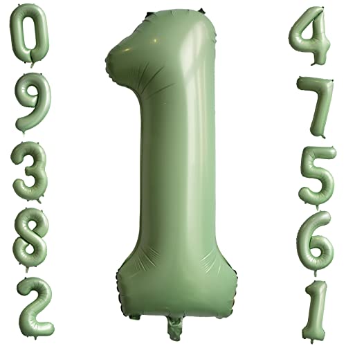 40 Zoll Salbei Grün Zahl 1 Ballon Giant Helium Folie Zahl Ballons Große Geburtstag Ballons Alter Ballon Olivgrün Digital Ballon für Jungen Mädchen Geburtstag Jahrestag Graduierung Party Dekorationen 40 Zoll Salbei Grün Zahl 1 Ballon Giant Helium Folie Zahl Ballons Große Geburtstag Ballons Alter Ballon Olivgrün Digital Ballon für Jungen Mädchen Geburtstag Jahrestag Graduierung Party Dekorationen von Ousuga