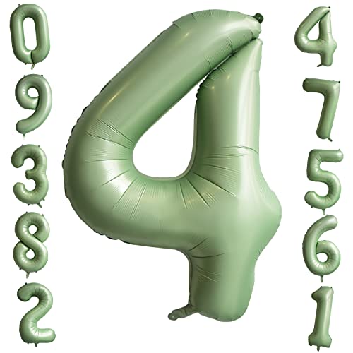 Giant Helium Ballons Olivgrün, Digital - 40 Zoll, 4 Stück, Groß, Salbei Grün, Geburtstag Ballons für Jungen & Mädchen, Jahrestag, Graduierung, Party Dekorationen von Ousuga