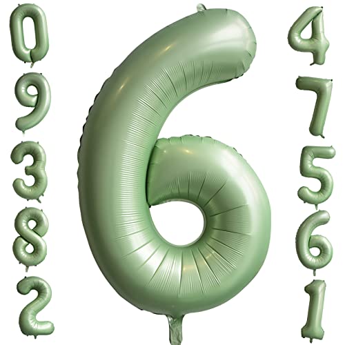 40 Zoll Salbei Grün Zahl 6 Ballon Giant Helium Folie Zahl Ballons Große Geburtstag Ballons Alter Ballon Olivgrün Digital Ballon für Jungen Mädchen Geburtstag Jahrestag Graduierung Party Dekorationen 40 Zoll Salbei Grün Zahl 6 Ballon Giant Helium Folie Zahl Ballons Große Geburtstag Ballons Alter Ballon Olivgrün Digital Ballon für Jungen Mädchen Geburtstag Jahrestag Graduierung Party Dekorationen von Ousuga