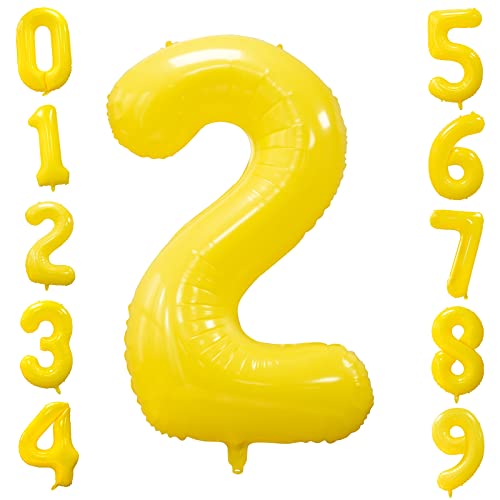 Folienballons Zahl 2 Gelb 101cm Groß Zitronengelb Luftballon Geburtstag 40 Zoll Zahlenballons 2 Geburtstagsballon Helium Ballon für Mädchen Junge Gelbe Zahlenballon Mädchen Party Jubiläums Party Deko Folienballons Zahl 2 Gelb 101cm Groß Zitronengelb Luftballon Geburtstag 40 Zoll Zahlenballons 2 Geburtstagsballon Helium Ballon für Mädchen Junge Gelbe Zahlenballon Mädchen Party Jubiläums Party Deko von Ousuga