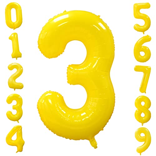 Folienballons Zahl 3 Gelb 101cm Groß Zitronengelb Luftballon Geburtstag 40 Zoll Zahlenballons 3 Geburtstagsballon Helium Ballon für Mädchen Junge Gelbe Zahlenballon Mädchen Party Jubiläums Party Deko Folienballons Zahl 3 Gelb 101cm Groß Zitronengelb Luftballon Geburtstag 40 Zoll Zahlenballons 3 Geburtstagsballon Helium Ballon für Mädchen Junge Gelbe Zahlenballon Mädchen Party Jubiläums Party Deko von Ousuga
