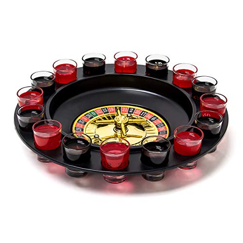 Out of the blue 79/3988 - Kunststoff-Trinkspiel, Roulette mit 16 Gläsern und 2 Kugeln, Circa 30 cm, Schwarz-rot Out of the blue 79/3988 - Kunststoff-Trinkspiel, Roulette mit 16 Gläsern und 2 Kugeln, Circa 30 cm, Schwarz-rot von Out of the blue