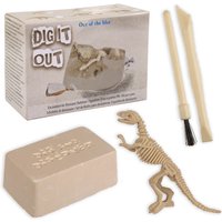Dinosaurier Archäologie-Spiel als Set mit Dino-Gipsblock, Meißel & Pinsel von Out of the blue KG