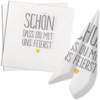 Servietten "Schön, dass du mit uns feierst" 20 Stk, 33cm von Out of the blue KG