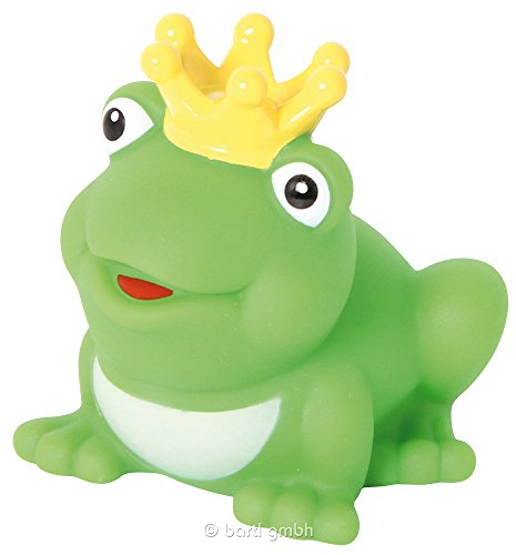 Out of the blue 20/1057 - Grüner Quietschefrosch mit Krone, circa 9 cm von Out of the blue