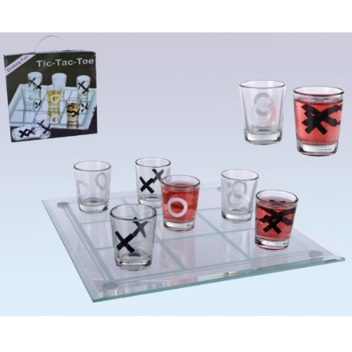 Out of the blue 79/3985 - Glas-Trinkspiel, Tic Tac Toe mit 9 Gläsern, Circa 22 x 22 cm Out of the blue 79/3985 - Glas-Trinkspiel, Tic Tac Toe mit 9 Gläsern, Circa 22 x 22 cm von Out of the blue