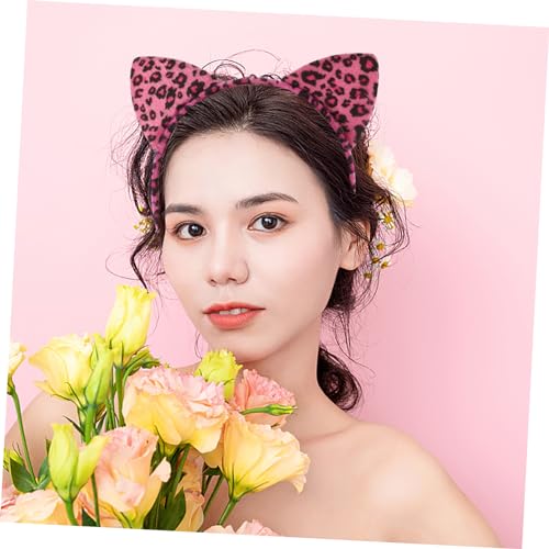 Outanaya 12 Stück Teiliges Leopard Katzenohren Haarreif aus Weichem Bequemes Stirnband mit Tierohren Geeignet für Halloween Kostümparty Alltag und Make Up Anwendung von Outanaya