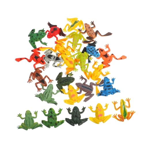 Outanaya 24-teilige Froschstatue: Realistische Froschskulpturen Für Den Haus- Und Gartenbereich – Mini-Tier Kunststoff Für Kinder Zum Lernen Und Für Partys von Outanaya