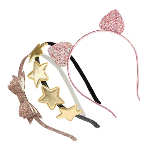 Outanaya 3 Stück Teiliges Katzenohren Haarband mit Glitzer Stern Schleife Haarreif für Mädchen Modisches Haarschmuck Halloween Party Cosplay und Alltag Schimmernde Pailletten Verzierungen Outanaya 3 Stück Teiliges Katzenohren Haarband mit Glitzer Stern Schleife Haarreif für Mädchen Modisches Haarschmuck Halloween Party Cosplay und Alltag Schimmernde Pailletten Verzierungen von Outanaya