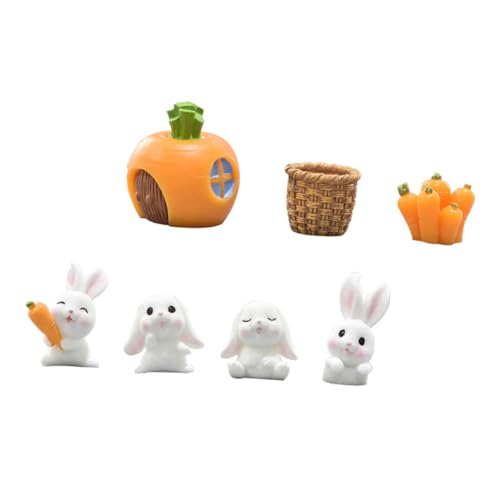 Outanaya 7Stücke Teiliges Statisches Volumenmodell Cartoon Kaninchen Dekoration für Mini Szenen Karottenschmuck für Garten Entzückende Tierfiguren Outanaya 7Stücke Teiliges Statisches Volumenmodell Cartoon Kaninchen Dekoration für Mini Szenen Karottenschmuck für Garten Entzückende Tierfiguren von Outanaya
