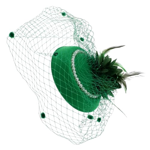 Outanaya Eleganter Fascinator Mit Perlen Und Schleier Für Damen Vintage Tea Party Hut Romantisches Haaraccessoire Für Hochzeiten Und Formelle Anlässe Retro Netzhaube Frischem Grünton Outanaya Eleganter Fascinator Mit Perlen Und Schleier Für Damen Vintage Tea Party Hut Romantisches Haaraccessoire Für Hochzeiten Und Formelle Anlässe Retro Netzhaube Frischem Grünton von Outanaya