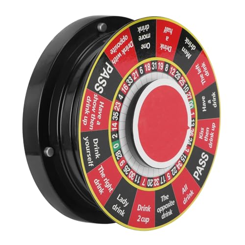 Outanaya Englisches Trinkspiel Roulette Drehspiel Ktv Partyspiel Langlebig Robust für Bar und Zuhause Spaßiges Unterhaltungsspiel für Erwachsene von Outanaya