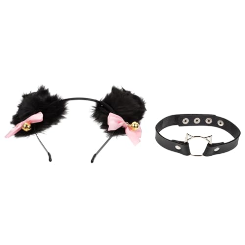 Outanaya Kuscheliges Katzenohren haarreif Dekorativem Kragen Kreative Cosplay accessoires für Party Kostüm und Fotoshooting Feine Verarbeitung Praktisch und Auffällig von Outanaya