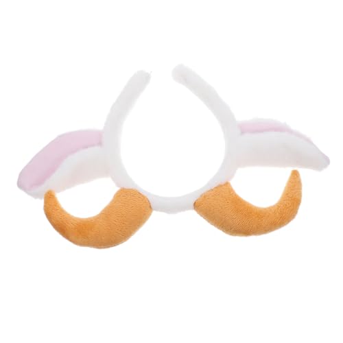 Outanaya Plüsch Schaf Ohren Stirnband mit Elastischem Band Weiches Lamm Kostümzubehör für Erwachsene Niedliches Cosplay Haarreif für Halloween Weihnachten Karneval Party von Outanaya