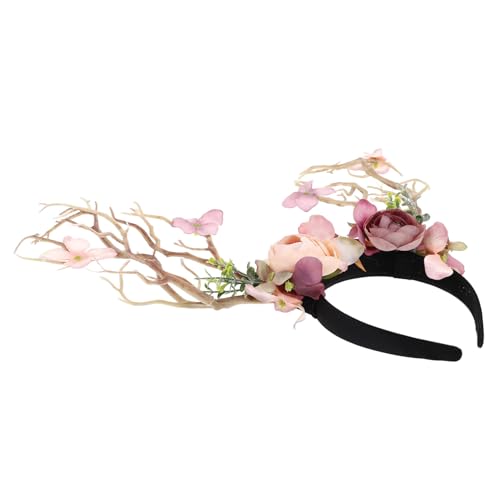Outanaya Weihnachtliches Rentiergeweih Haarreif mit Blumen Robustes Stirnband mit Zweigen für Damen und Mädchen Festlicher Haarschmuck für Weihnachten Karneval Fotografie und Partys Outanaya Weihnachtliches Rentiergeweih Haarreif mit Blumen Robustes Stirnband mit Zweigen für Damen und Mädchen Festlicher Haarschmuck für Weihnachten Karneval Fotografie und Partys von Outanaya