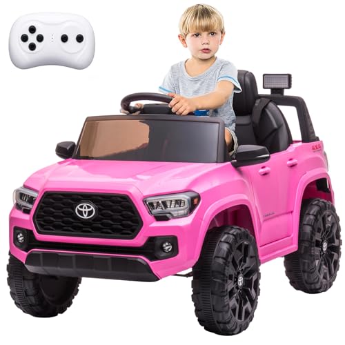 Offiziell lizenziertes Toyota Tacoma 12 V Kinderfahrzeug, Elektrofahrzeuge mit Fernbedienung der Eltern, Sicherheitsgurt, Softstart, LED-Scheinwerfer, Alter für 37–96 Monate, Rosa Offiziell lizenziertes Toyota Tacoma 12 V Kinderfahrzeug, Elektrofahrzeuge mit Fernbedienung der Eltern, Sicherheitsgurt, Softstart, LED-Scheinwerfer, Alter für 37–96 Monate, Rosa von OutdoorVibe
