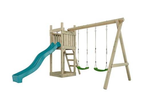 Outgarden Spielturm Klettergerüst Skinny aus KDI-Holz | Spielhaus mit türkiser Rutsche & Sitzen | mit Sandkasten & Leiter | Outdoor Stelzenhaus für Kinder und Garten | 315 x 327 x 220 cm Outgarden Spielturm Klettergerüst Skinny aus KDI-Holz | Spielhaus mit türkiser Rutsche & Sitzen | mit Sandkasten & Leiter | Outdoor Stelzenhaus für Kinder und Garten | 315 x 327 x 220 cm von Outgarden