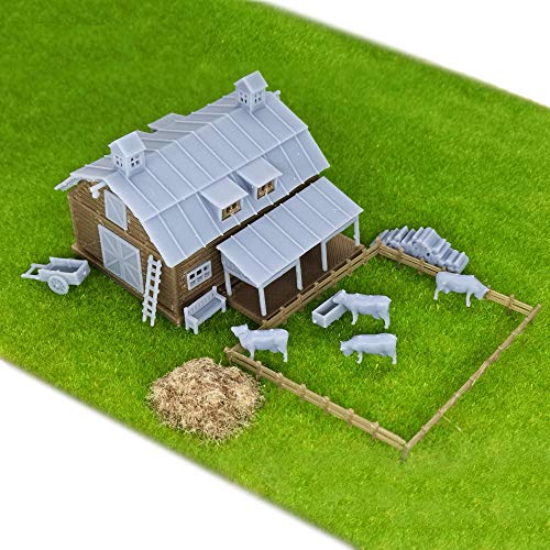 Outland Models Eisenbahn Landschaft Landhof Scheune mit Zubehör Z Maßstab 1:220 von Outland Models