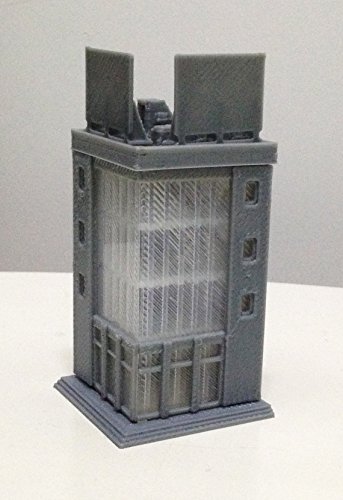 Outland Models Eisenbahn-Layout, modernes Stadtgebäude, 4-stöckiges Büro, Z-Maßstab von Outland Models