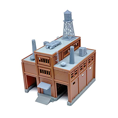 Outland Models Eisenbahnlandschaft Große Fabrik mit 2-seitiger Laderampe Spur N von Outland Models