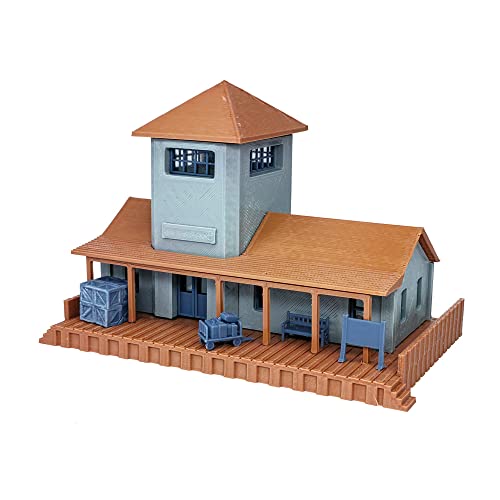 Outland Models Eisenbahnlandschaft Klassischer Kleiner ländlicher Bahnhof Spur H0 von Outland Models