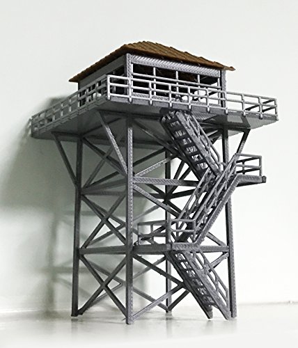 Outland Models Eisenbahnlandschaft Wachturm / Aussichtsturm (grau) HO Maßstab 1:87 von Outland Models
