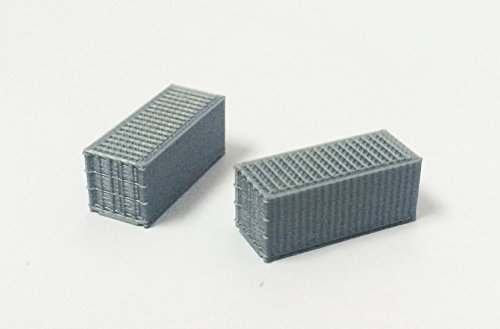 Outland Models Eisenbahnzubehör, 6 m, Gütercontainer, Silber, 2 Z-Messgerät von Outland Models