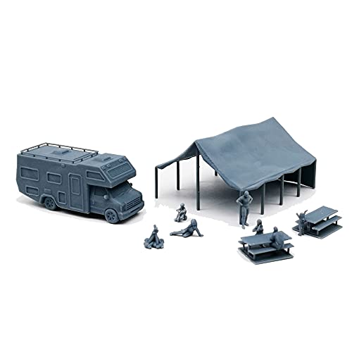 Outland Models Militärische Landschaft Struktur RV Park Camsite Set mit Menschen 1:87 HO Maßstab Outland Models Militärische Landschaft Struktur RV Park Camsite Set mit Menschen 1:87 HO Maßstab von Outland Models