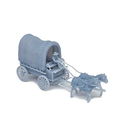 Outland Models Miniatur Alter Westen Pferdekutsche 2-Pferde-Wohnwagen 1:87 von Outland Models