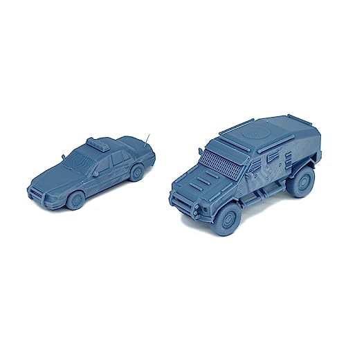 Outland Models Miniatur Polizei-Patrouillenfahrzeug-Set 1:87 Spur H0 von Outland Models