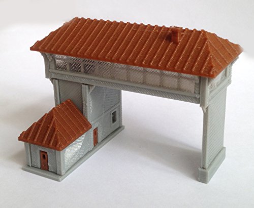 Outland Models Modelleisenbahn Miniatur Kopf Stellwerk (2 Gleis) Spur N 1:160 von Outland Models