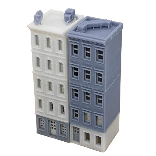 Outland Models Railroad Scenery Downtown Apartment Set White Grey Z Gauge 1:220 von Outland Models