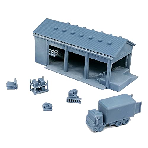Outland Models Railroad Scenery Lagerverladestation mit Zubehör Maßstab 1:160 N von Outland Models