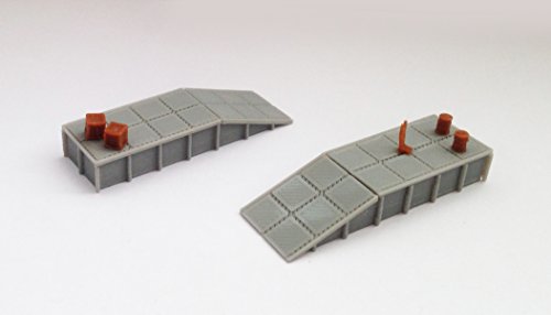 Outland Models Train Railroad Layout Platform Loading Dock x2 w Goods Z Scale von Outland Models
