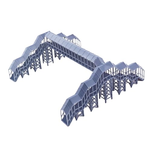 Outland Models Überkopf-Fußbrücke mit Baldachin (4 Treppen) Maßstab 1:220 Z von Outland Models