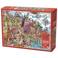 COBBLE HILL PUZZLES - Verrücktes Wikingerdorf 1000 Teile von Outset Media Corp