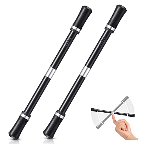 2 Stück Penspinning Stick Rotationsstift Spiel Stift mit Anleitung, Finger Rotierender Drehender Stift Anfänger ohne Stiftmine, Stressabbau Spielzeugen für Kinder und Erwachsene (Schwarz und Silber) 2 Stück Penspinning Stick Rotationsstift Spiel Stift mit Anleitung, Finger Rotierender Drehender Stift Anfänger ohne Stiftmine, Stressabbau Spielzeugen für Kinder und Erwachsene (Schwarz und Silber) von Outus
