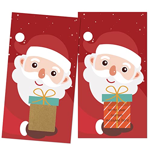 Outus 50 Stück Rubbelkarten Rubbel Aufkleber Weihnachten Party Rubbelkarten Festliche Rubbellos Karten Feiertag Verlosung Gewinn für Kinder Erwachsene Familien Weihnachten (Schnee) von Outus