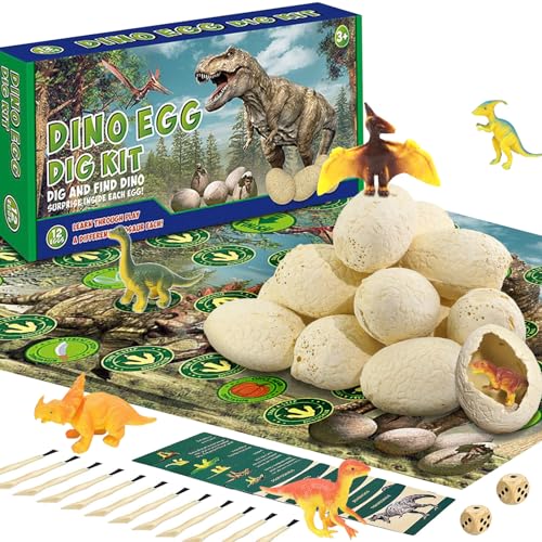 Dino Ausgrabungsset,12 Stück Dino Eier Zum Ausgraben,Dinoeier Zum Ausgraben,Ausgrabungsset für Kinder ab 4 5 6 7 8 9 10 Jahre Dino Ausgrabungsset,12 Stück Dino Eier Zum Ausgraben,Dinoeier Zum Ausgraben,Ausgrabungsset für Kinder ab 4 5 6 7 8 9 10 Jahre von Ouubuuy