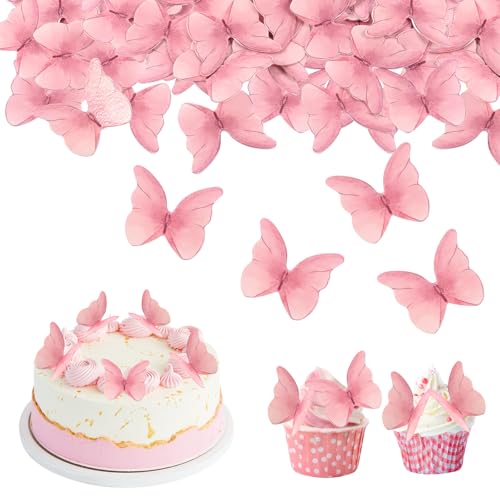 48 Stück Schmetterling Tortendeko Essbar, Essbare Schmetterlinge für Torte, Esspapier Tortendeko,Essbare Cupcake Toppers,Kuchen Deko Mädchen für Hochzeiten, Geburtstage, Partys(Rosa ) 48 Stück Schmetterling Tortendeko Essbar, Essbare Schmetterlinge für Torte, Esspapier Tortendeko,Essbare Cupcake Toppers,Kuchen Deko Mädchen für Hochzeiten, Geburtstage, Partys(Rosa ) von Ouxayapl