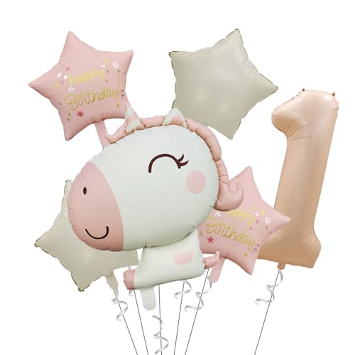 Ovanda Einhorn Geburtstagsdeko 1 Jahr Mädchen, Einhorn Folienballon, Zahl 1 Folienballon, Luftballon Deko 1. Geburtstag Mädchen, XXL Unicorn Folienballon Set, für Mädchen Geburtstags Festival Party Ovanda Einhorn Geburtstagsdeko 1 Jahr Mädchen, Einhorn Folienballon, Zahl 1 Folienballon, Luftballon Deko 1. Geburtstag Mädchen, XXL Unicorn Folienballon Set, für Mädchen Geburtstags Festival Party von Ovanda