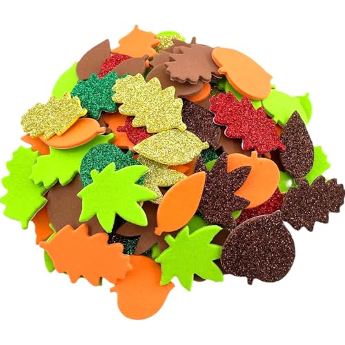 Ovanda 100 Stück Thanksgiving Sticker,Herbst Aufkleber,Selbstklebende Schaumstoff Herbst Sticker,Ahornblatt Aufkleber,DIY Filz Bastelset,Thanksgiving Herbstblatt Deko Aufklebe,für Herbst Dekorationen Ovanda 100 Stück Thanksgiving Sticker,Herbst Aufkleber,Selbstklebende Schaumstoff Herbst Sticker,Ahornblatt Aufkleber,DIY Filz Bastelset,Thanksgiving Herbstblatt Deko Aufklebe,für Herbst Dekorationen von Ovanda