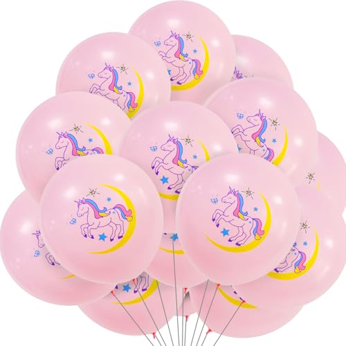 Ovanda 20 Stück Einhorn Luftballons, Luftballons Geburtstag, Rosa Unicorn Birthday Decoration Luftballons, Multicoloured Unicorn Balloons für Kinder Geburtstag Sfeier,Babyparty,Jubiläum Party Deko Ovanda 20 Stück Einhorn Luftballons, Luftballons Geburtstag, Rosa Unicorn Birthday Decoration Luftballons, Multicoloured Unicorn Balloons für Kinder Geburtstag Sfeier,Babyparty,Jubiläum Party Deko von Ovanda