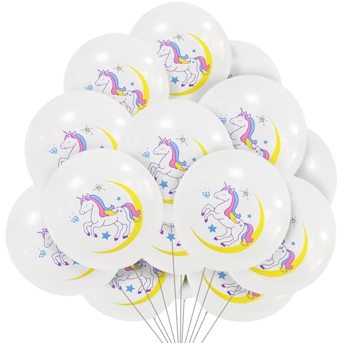 Ovanda 20 Stück Einhorn Luftballons, Luftballons Geburtstag, Weiß Unicorn Birthday Decoration Luftballons, Multicoloured Unicorn Balloons für Kinder Geburtstag Sfeier,Babyparty,Jubiläum Party Deko Ovanda 20 Stück Einhorn Luftballons, Luftballons Geburtstag, Weiß Unicorn Birthday Decoration Luftballons, Multicoloured Unicorn Balloons für Kinder Geburtstag Sfeier,Babyparty,Jubiläum Party Deko von Ovanda