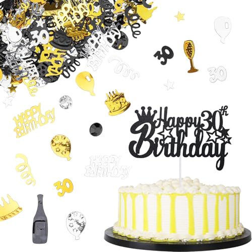 Ovanda 30 Geburtstag Kuchendekoration, 30 Geburtstag Deko Confetti, 30 Geburtstags Männer Deko, 30th Birthday Cake Topper, Topper Kuchendeko, Happy Birthday Konfetti, Konfetti Streudeko Ovanda 30 Geburtstag Kuchendekoration, 30 Geburtstag Deko Confetti, 30 Geburtstags Männer Deko, 30th Birthday Cake Topper, Topper Kuchendeko, Happy Birthday Konfetti, Konfetti Streudeko von Ovanda