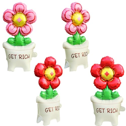 Ovanda 4 Stück Folienballon Blumen, Bunt Folienballon Blume, Blume Geformte Luftballons, lumen Folienballons Set, Blumen Geburtstag Luftballons Mädchen Jungen,für Baby Shower,Hochzeit,Party Dekorieren Ovanda 4 Stück Folienballon Blumen, Bunt Folienballon Blume, Blume Geformte Luftballons, lumen Folienballons Set, Blumen Geburtstag Luftballons Mädchen Jungen,für Baby Shower,Hochzeit,Party Dekorieren von Ovanda