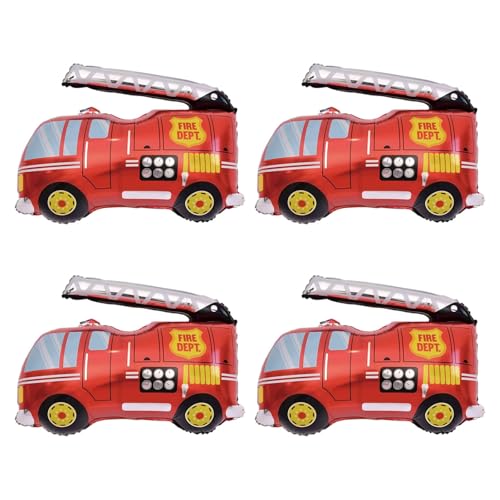 Ovanda 4 Stück XL Folienballon Feuerwehrauto Feuerwehr Fahrzeug Ballon Deko, Feuerwehr Auto Luftballon, Folienballons, Feuerwehr Geburtstag Kindergeburtstag Junge Mädchen Geschenk Kinder Ovanda 4 Stück XL Folienballon Feuerwehrauto Feuerwehr Fahrzeug Ballon Deko, Feuerwehr Auto Luftballon, Folienballons, Feuerwehr Geburtstag Kindergeburtstag Junge Mädchen Geschenk Kinder von Ovanda