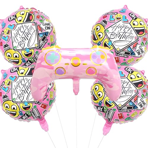 Ovanda 5 Stück Rosa Ballons Videospiel,Videospiel Party Ballons,Gamer Ballon für Junge Mädchen Geburtstag,Spielthema Party,Folienballon Happy Birthday,Geburtstagsballon mit Buntem Muster,Helium Ballon Ovanda 5 Stück Rosa Ballons Videospiel,Videospiel Party Ballons,Gamer Ballon für Junge Mädchen Geburtstag,Spielthema Party,Folienballon Happy Birthday,Geburtstagsballon mit Buntem Muster,Helium Ballon von Ovanda
